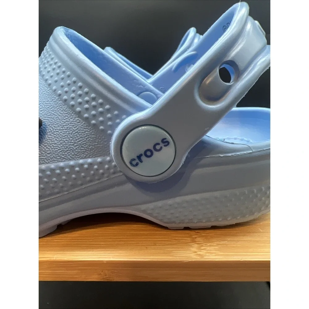 Crocs Disney Lilo and Stitch Blue Clog Shoe Unisex Childrens Size 11 - Picture 3 of 9